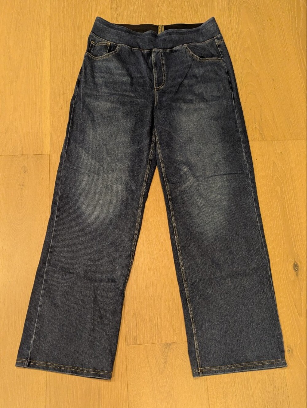 Dark Blue Straight-Leg Jeans - Feels Like Pajamas, Looks Like Jeans